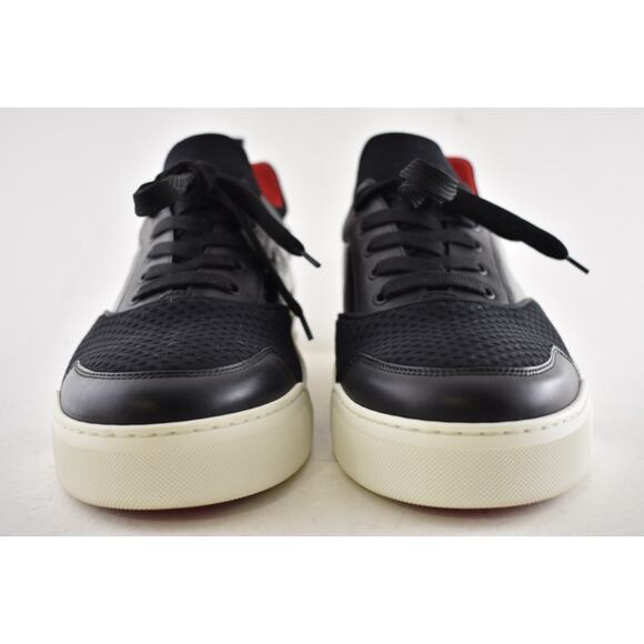 Christian Louboutin Mens Aurelien Flat Black White Neomesh Low Top Sneaker 44 11 - Picture 7 of 12
